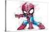 Marvel Comics - Spider-Man - Sketch-Trends International-Stretched Canvas