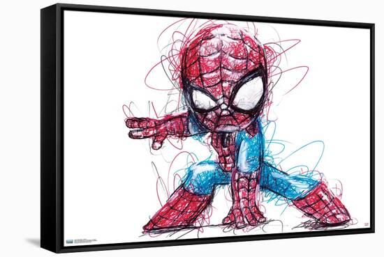 Marvel Comics - Spider-Man - Sketch-Trends International-Framed Stretched Canvas