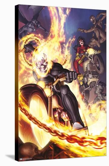 Marvel Comics - Spider Woman - Ghost Rider #6-Trends International-Stretched Canvas