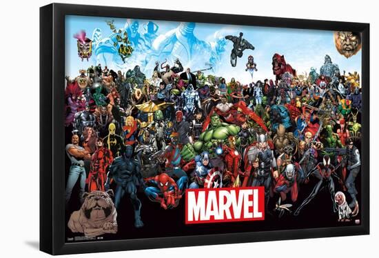 Marvel Comics - The Marvel Lineup-Trends International-Framed Poster