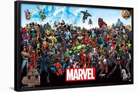 Marvel Comics - The Marvel Lineup-Trends International-Framed Poster