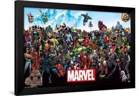 Marvel Comics - The Marvel Lineup-Trends International-Framed Poster