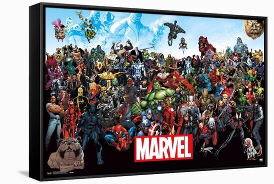 Marvel Comics - The Marvel Lineup-Trends International-Framed Stretched Canvas