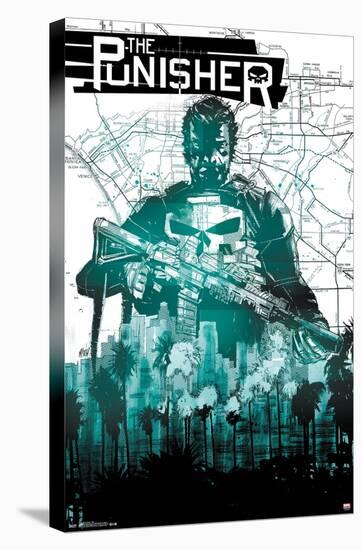 Marvel Comics - The Punisher - Map-Trends International-Stretched Canvas