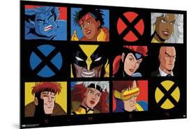 Marvel Comics - The X-Men - 90s Animated Grid-Trends International-Mounted Poster