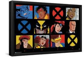 Marvel Comics - The X-Men - 90s Animated Grid-Trends International-Framed Poster