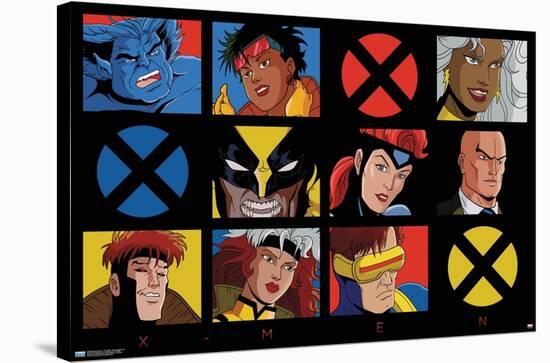 Marvel Comics - The X-Men - 90s Animated Grid-Trends International-Stretched Canvas