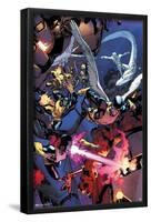 Marvel Comics - The X-Men - Classic Group Fighting-Trends International-Framed Poster