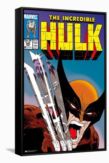 Marvel Comics X-Men - Wolverine Incredible Hulk #340-Trends International-Framed Stretched Canvas