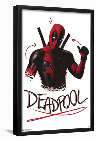 Marvel Deadpool Legacy - Thumbs up-Trends International-Framed Poster