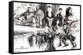 Marvel Eternals - Sketch-Trends International-Framed Stretched Canvas