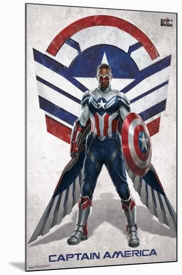 Marvel Falcon and Winter Soldier - Falcon Portrait-Trends International-Mounted Poster