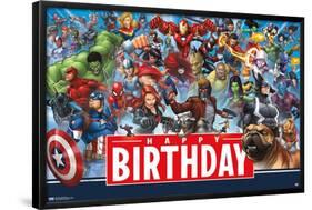 Marvel - Happy Birthday-Trends International-Framed Poster