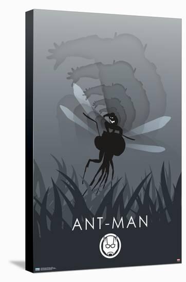 Marvel Heroic Silhouette - Ant-Man-Trends International-Stretched Canvas