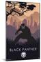 Marvel Heroic Silhouette - Black Panther-Trends International-Mounted Poster