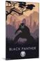 Marvel Heroic Silhouette - Black Panther-Trends International-Mounted Poster