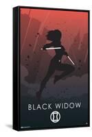 Marvel Heroic Silhouette - Black Widow-Trends International-Framed Stretched Canvas