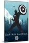 Marvel Heroic Silhouette - Captain America-Trends International-Mounted Poster