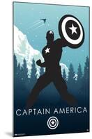 Marvel Heroic Silhouette - Captain America-Trends International-Mounted Poster
