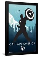 Marvel Heroic Silhouette - Captain America-Trends International-Framed Poster