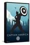 Marvel Heroic Silhouette - Captain America-Trends International-Framed Stretched Canvas