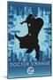 Marvel Heroic Silhouette - Doctor Strange-Trends International-Mounted Poster