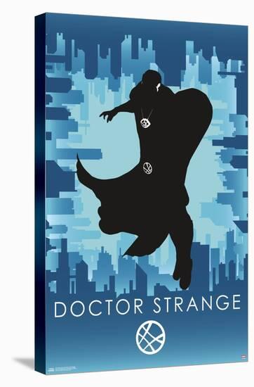 Marvel Heroic Silhouette - Doctor Strange-Trends International-Stretched Canvas