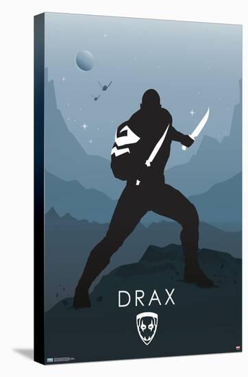 Marvel Heroic Silhouette - Drax-Trends International-Stretched Canvas