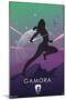 Marvel Heroic Silhouette - Gamora-Trends International-Mounted Poster