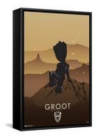 Marvel Heroic Silhouette - Groot-Trends International-Framed Stretched Canvas
