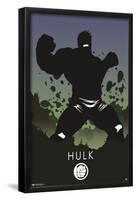 Marvel Heroic Silhouette - Hulk-Trends International-Framed Poster