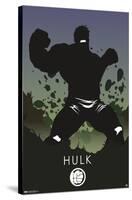 Marvel Heroic Silhouette - Hulk-Trends International-Stretched Canvas