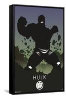 Marvel Heroic Silhouette - Hulk-Trends International-Framed Stretched Canvas