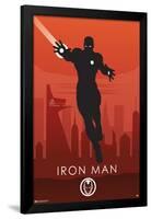 Marvel Heroic Silhouette - Iron Man-Trends International-Framed Poster