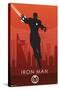 Marvel Heroic Silhouette - Iron Man-Trends International-Stretched Canvas