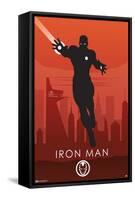 Marvel Heroic Silhouette - Iron Man-Trends International-Framed Stretched Canvas