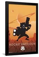 Marvel Heroic Silhouette - Rocket Raccoon-Trends International-Framed Poster