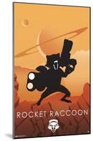 Marvel Heroic Silhouette - Rocket Raccoon-Trends International-Mounted Poster