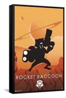 Marvel Heroic Silhouette - Rocket Raccoon-Trends International-Framed Stretched Canvas