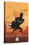 Marvel Heroic Silhouette - Rocket Raccoon-Trends International-Stretched Canvas