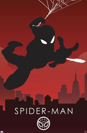 Marvel Heroic Silhouette - Spider-Man Premium Poster' Print 
