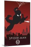 Marvel Heroic Silhouette - Spider-Man-Trends International-Mounted Poster