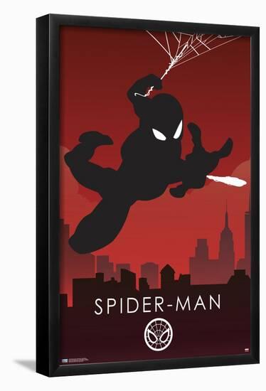 Marvel Heroic Silhouette - Spider-Man-Trends International-Framed Poster