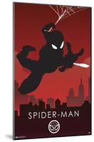 Marvel Heroic Silhouette - Spider-Man-Trends International-Mounted Poster