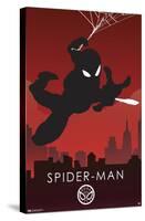 Marvel Heroic Silhouette - Spider-Man-Trends International-Stretched Canvas