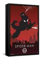 Marvel Heroic Silhouette - Spider-Man-Trends International-Framed Stretched Canvas