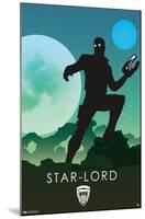 Marvel Heroic Silhouette - Star Lord-Trends International-Mounted Poster