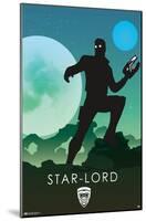 Marvel Heroic Silhouette - Star Lord-Trends International-Mounted Poster