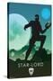 Marvel Heroic Silhouette - Star Lord-Trends International-Stretched Canvas