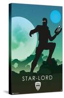 Marvel Heroic Silhouette - Star Lord-Trends International-Stretched Canvas